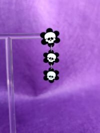 Pendientes Margaritas Muertas Negro