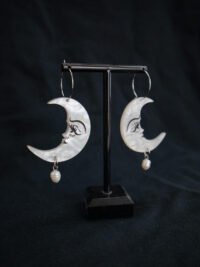 Pendientes Luna Perla